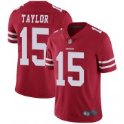 Wholesale Cheap Nike 49ers #15 Trent Taylor Red Team Color Men's Stitched NFL Vapor Untouchable Limited Jersey