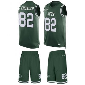 Wholesale Cheap Nike Jets #82 Jamison Crowder Green Team Color Men\'s Stitched NFL Limited Tank Top Suit Jersey