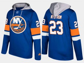 Wholesale Cheap Islanders #23 Bob Nystrom Blue Name And Number Hoodie