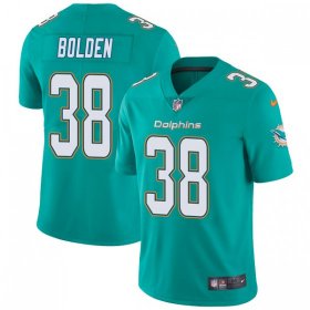 Wholesale Cheap Nike Dolphins #38 Brandon Bolden Aqua Green Team Color Men\'s Stitched NFL Vapor Untouchable Limited Jersey