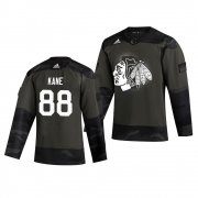 Wholesale Cheap Chicago Blackhawks #88 Patrick Kane Adidas 2019 Veterans Day Men's Authentic Practice NHL Jersey Camo