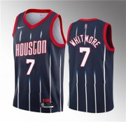 Wholesale Cheap Men's Houston Rockets #7 Cam Whitmore Navy 2023 Draft Classic Edition Stitched Basketball Jersey