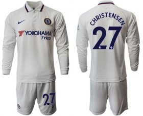 Wholesale Cheap Chelsea #27 Christensen Away Long Sleeves Soccer Club Jersey