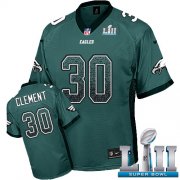 Wholesale Cheap Nike Eagles #30 Corey Clement Midnight Green Team Color Super Bowl LII Men's Stitched NFL Elite Drift Fashion Jersey