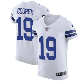 Wholesale Cheap Nike Cowboys #19 Amari Cooper White Men\'s Stitched NFL Vapor Untouchable Elite Jersey