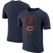 Wholesale Cheap Men's Chicago Bears Nike Navy Fan Gear Icon Performance T-Shirt