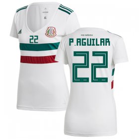 Wholesale Cheap Women\'s Mexico #22 P. Aguilar Away Soccer Country Jersey