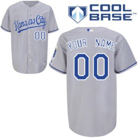 Wholesale Cheap Royals Personalized Authentic Grey Cool Base MLB Jersey (S-3XL)