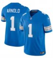 Cheap Youth Detroit Lions #1 Terrion Arnold New Blue 2024 Draft F.U.S.E. Vapor Limited Football Stitched Jersey