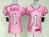 Wholesale Cheap Nike Panthers #1 Cam Newton New Pink Women's Be Luv'd Stitched NFL Elite Jersey