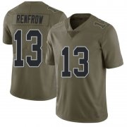 Wholesale Cheap Men's Raiders #13 Hunter Renfrow Olive Stitched Football Limited 2017 Salute to Service Jersey