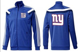 Wholesale Cheap NFL New York Giants Team Logo Jacket Blue_6