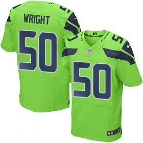 Wholesale Cheap Nike Seahawks #50 K.J. Wright Green Men\'s Stitched NFL Elite Rush Jersey