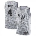 Wholesale Cheap Men's Nike San Antonio Spurs #4 Derrick White White Camo Basketball Swingman Earned Edition Jersey
