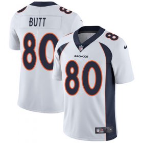Wholesale Cheap Nike Broncos #80 Jake Butt White Men\'s Stitched NFL Vapor Untouchable Limited Jersey