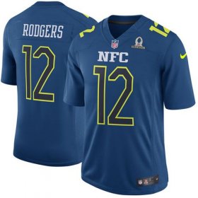 Wholesale Cheap Nike Packers #12 Aaron Rodgers Navy Men\'s Stitched NFL Game NFC 2017 Pro Bowl Jersey