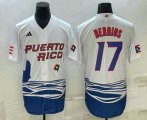 Cheap Men's Puerto Rico Baseball #17 Jose Berrios 2023 White World Baseball Classic Stitched Jersey