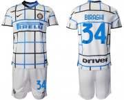 Wholesale Cheap Men 2020-2021 club Inter milan away 34 white Soccer Jerseys