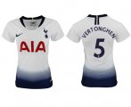 Wholesale Cheap Women's Tottenham Hotspur #5 Vertonghen Home Soccer Club Jersey