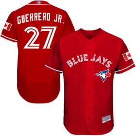 Wholesale Cheap Blue Jays #27 Vladimir Guerrero Jr. Red Flexbase Authentic Collection Canada Day Stitched MLB Jersey