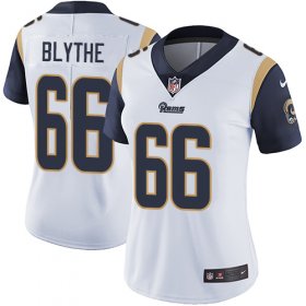 Wholesale Cheap Nike Rams #66 Austin Blythe White Women\'s Stitched NFL Vapor Untouchable Limited Jersey