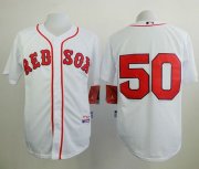 Wholesale Cheap Red Sox #50 Mookie Betts White Cool Base Stitched MLB Jersey