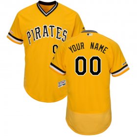 Wholesale Cheap Pittsburgh Pirates Majestic Alternate Flex Base Authentic Collection Custom Jersey Gold