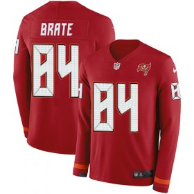 Wholesale Cheap Nike Buccaneers #84 Cameron Brate Red Team Color Men\'s Stitched NFL Limited Therma Long Sleeve Jersey