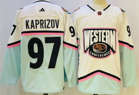 Wholesale Cheap Men\'s Minnesota Wild #97 Kirill Kaprizov White 2023 All Star Authentic Jersey