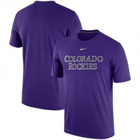 Wholesale Cheap Colorado Rockies Nike Legend Primary Logo Performance T-Shirt Purple