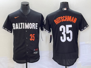 Wholesale Cheap Men's Baltimore Orioles #35 Adley Rutschman Number Black 2023 City Connect Flex Base Stitched Jersey 1
