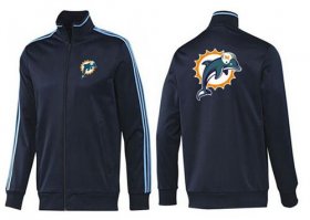 Wholesale Cheap NFL Miami Dolphins Team Logo Jacket Dark Blue