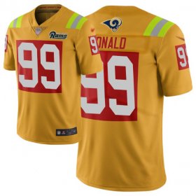 Wholesale Cheap Nike Rams #99 Aaron Donald Gold Men\'s Stitched NFL Limited City Edition Jersey