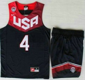 Wholesale Cheap 2014 USA Dream Team #4 Stephen Curry Blue Basketball Jersey Suits