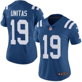 Wholesale Cheap Nike Colts #19 Johnny Unitas Royal Blue Team Color Women\'s Stitched NFL Vapor Untouchable Limited Jersey
