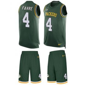 Wholesale Cheap Nike Packers #4 Brett Favre Green Team Color Men\'s Stitched NFL Limited Tank Top Suit Jersey