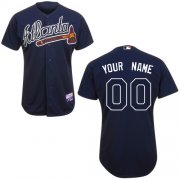 Wholesale Cheap Braves Personalized Authentic Blue MLB Jersey (S-3XL)