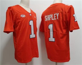 Cheap Men\'s Clemson Tigers #1 Will Shipley Orange Stitched Football Jersey