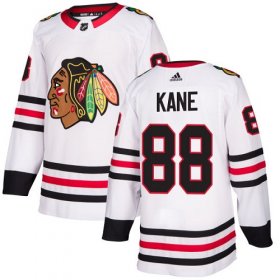 Wholesale Cheap Adidas Blackhawks #88 Patrick Kane White Road Authentic Stitched Youth NHL Jersey