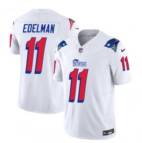 Wholesale Cheap Men\'s New England Patriots #11 Julian Edelman White 2023 F.U.S.E. Vapor Limited Football Stitched Jersey