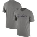 Wholesale Cheap New York Yankees Nike Legend Primary Logo Performance T-Shirt Heathered Gray
