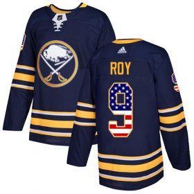 Wholesale Cheap Adidas Sabres #9 Derek Roy Navy Blue Home Authentic USA Flag Stitched NHL Jersey