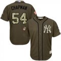 Wholesale Cheap Yankees #54 Aroldis Chapman Green Salute to Service Stitched MLB Jersey