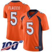 Wholesale Cheap Nike Broncos #5 Joe Flacco Orange Team Color Men's Stitched NFL 100th Season Vapor Limited Jersey