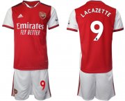 Wholesale Cheap Men 2021-2022 Club Arsenal home red 9 Soccer Jersey