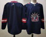 Wholesale Cheap Men's New York Rangers Blank Navy Blue Adidas 2020-21 Stitched NHL Jersey
