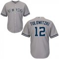 Wholesale Cheap Yankees #12 Troy Tulowitzki Grey Cool Base Stitched Youth MLB Jersey