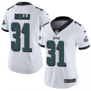 Wholesale Cheap Nike Eagles #31 Jalen Mills White Women's Stitched NFL Vapor Untouchable Limited Jersey