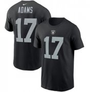 Wholesale Cheap Men's Las Vegas Raiders #17 Davante Adams 2022 Black Name & Number T-Shirt