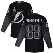 Wholesale Cheap Adidas Lightning #88 Andrei Vasilevskiy Black Alternate Authentic 2020 Stanley Cup Final Stitched NHL Jersey